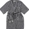 Robe & Slipper Set - Lauren'S Navy Stripe
