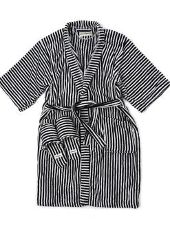Robe & Slipper Set - Lauren'S Navy Stripe