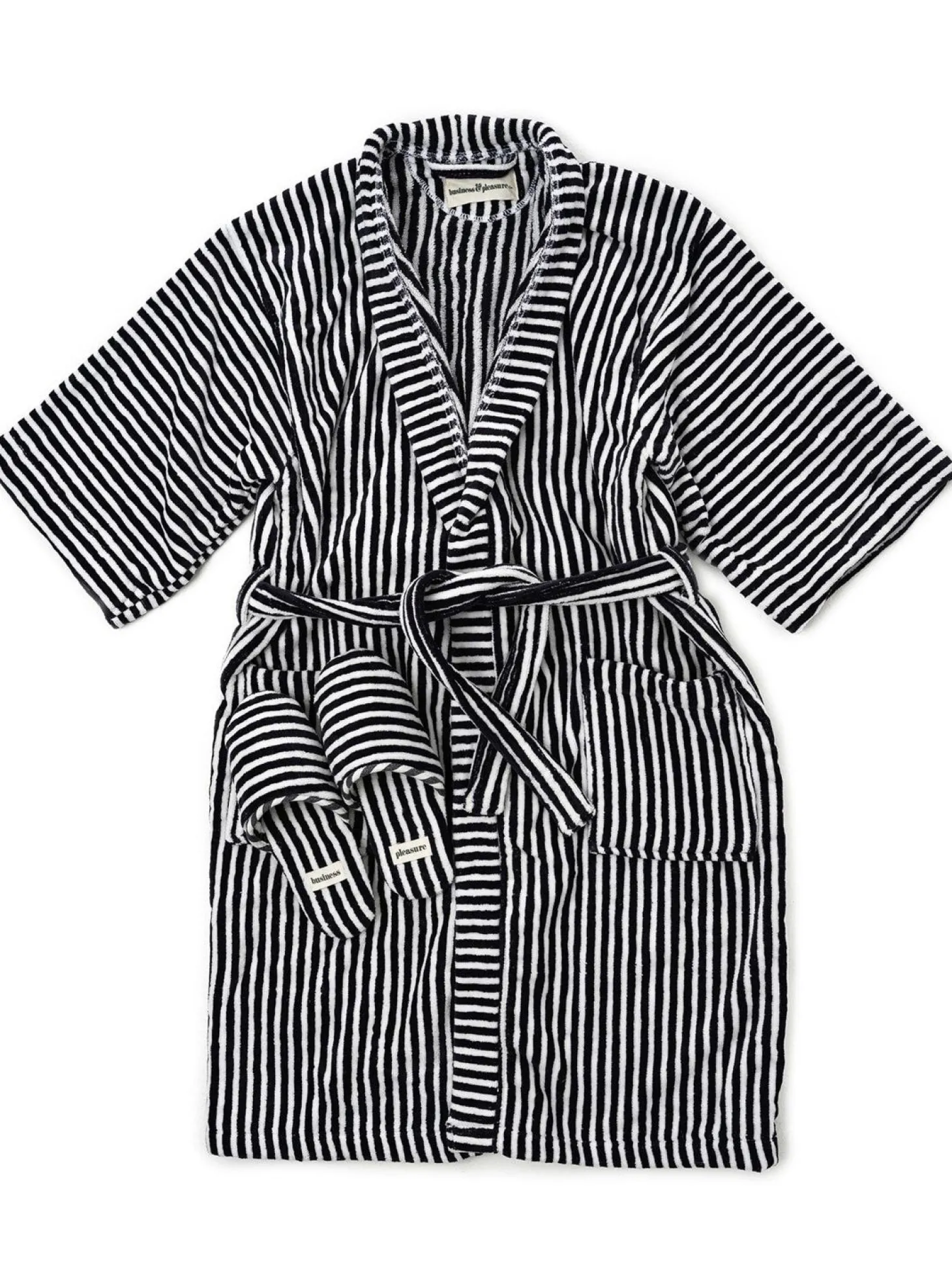 Robe & Slipper Set - Lauren'S Navy Stripe