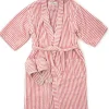 Robe & Slipper Set - Lauren'S Pink Stripe