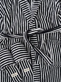 Robe & Slipper Set - Lauren'S Navy Stripe