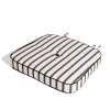 The Al Fresco Chair Cushion - Monaco Black Stripe