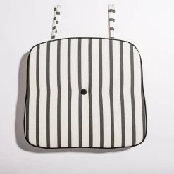 The Al Fresco Chair Cushion - Monaco Black Stripe
