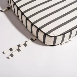 The Al Fresco Chair Cushion - Monaco Black Stripe