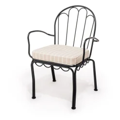 The Al Fresco Chair Cushion - Monaco Natural Stripe