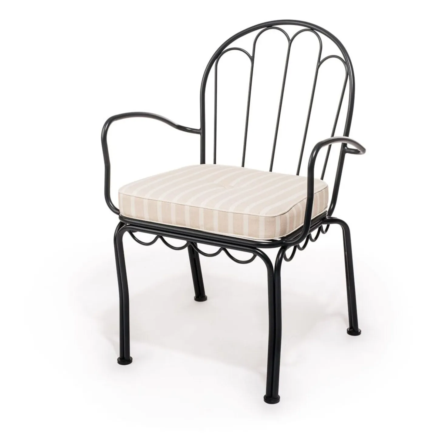 The Al Fresco Chair Cushion - Monaco Natural Stripe