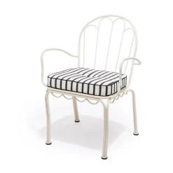The Al Fresco Chair Cushion - Monaco Black Stripe
