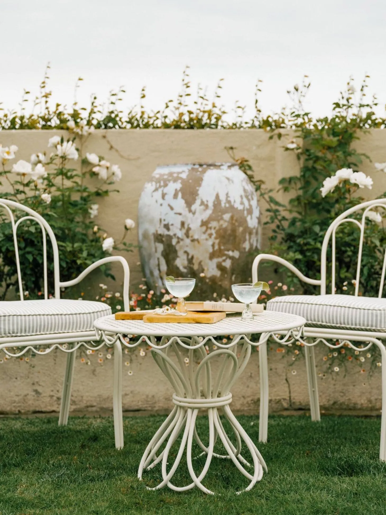 The Al Fresco Chair Cushion - Lauren'S Sage Stripe