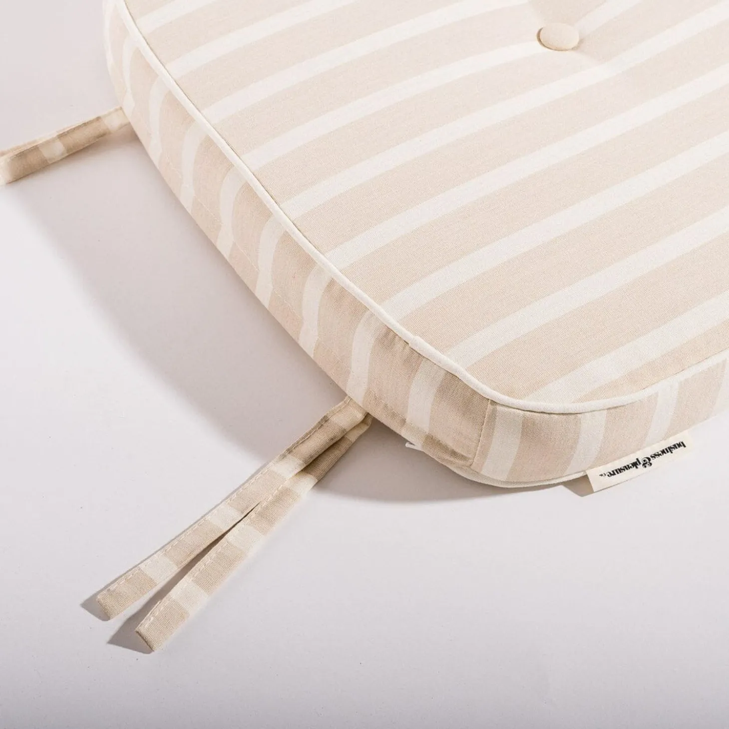 The Al Fresco Chair Cushion - Monaco Natural Stripe