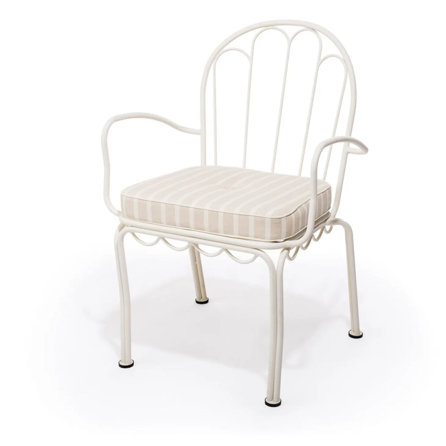 The Al Fresco Chair Cushion - Monaco Natural Stripe