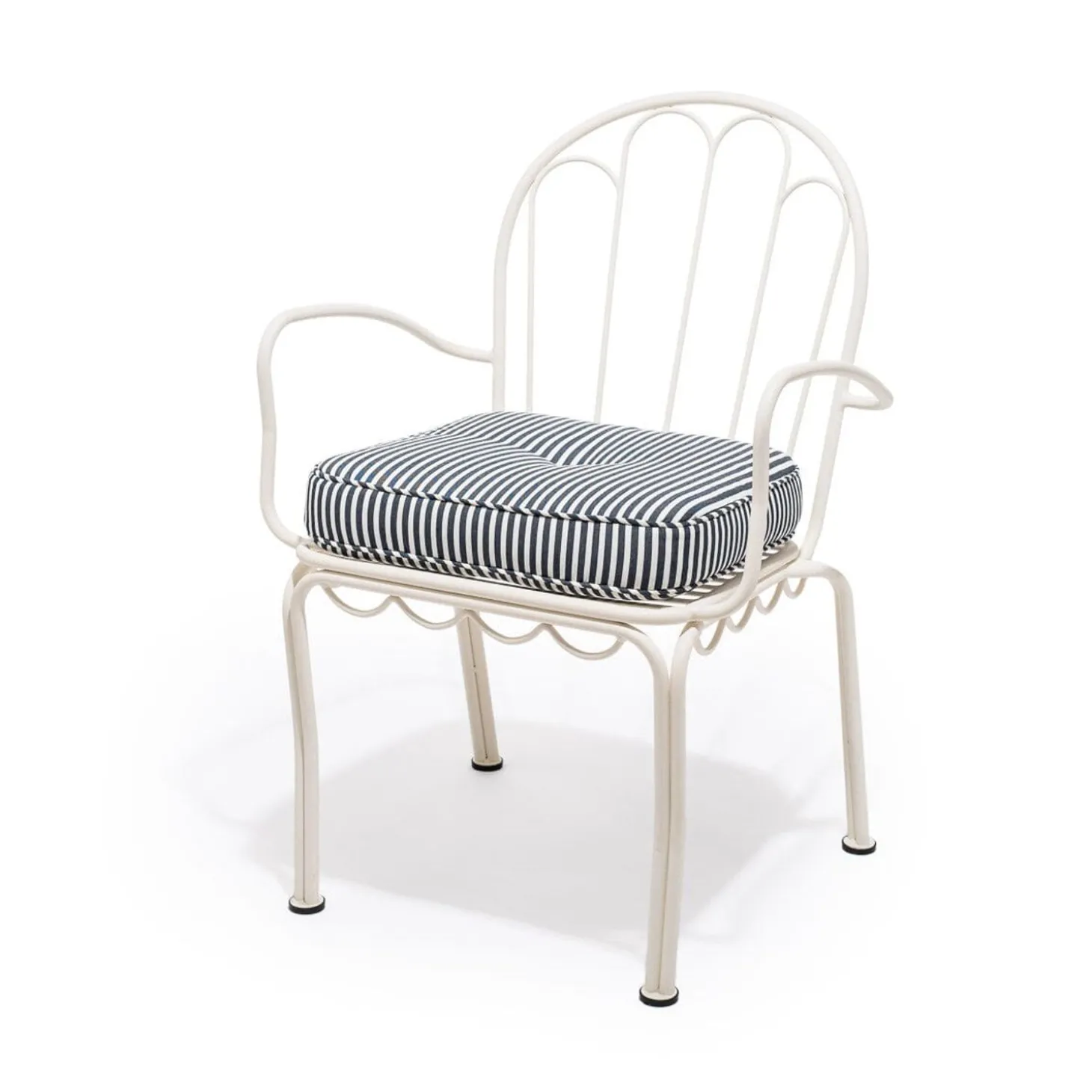 The Al Fresco Chair Cushion - Lauren'S Navy Stripe