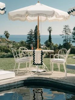 The Al Fresco Chair Cushion - Rivie White