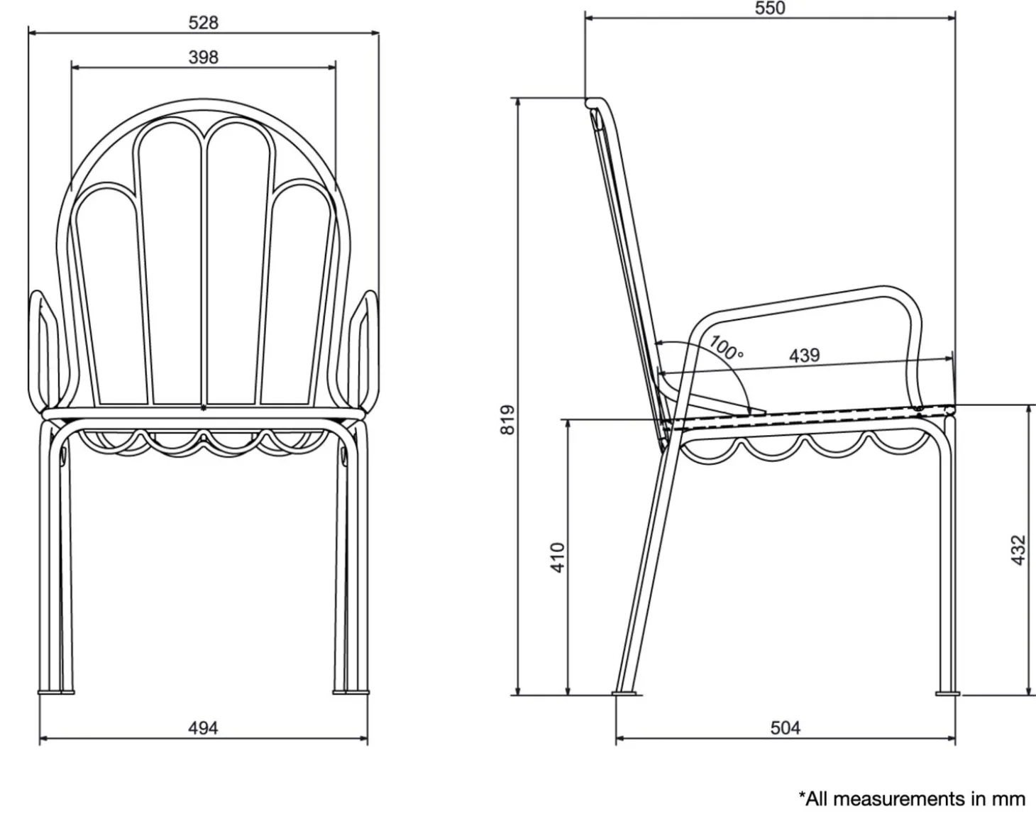 The Al Fresco Dining Chair - Antique White