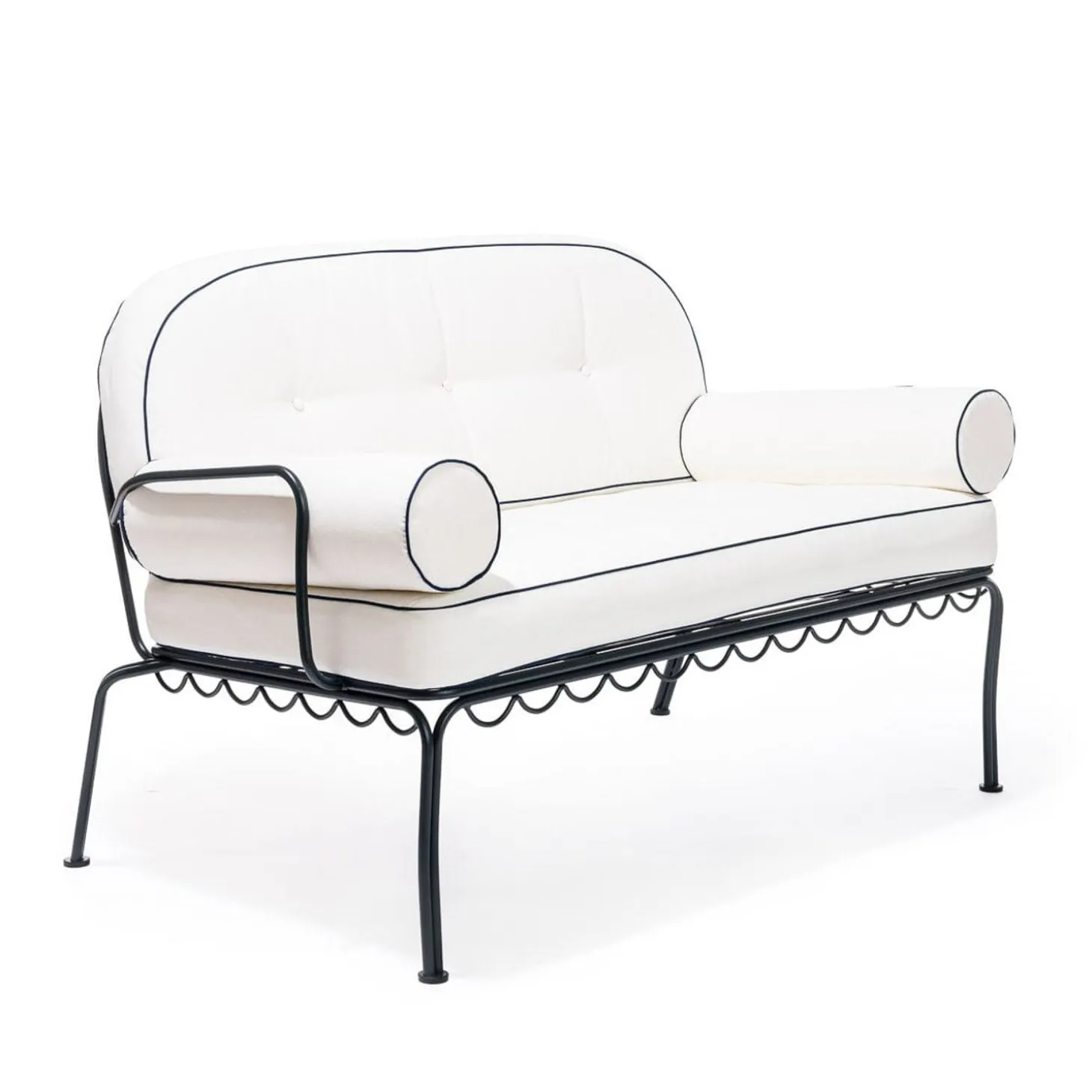 The Al Fresco Love Seat - Vintage Black