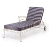 The Al Fresco Sun Lounger Cushion - Monaco Navy And Pink Stripe