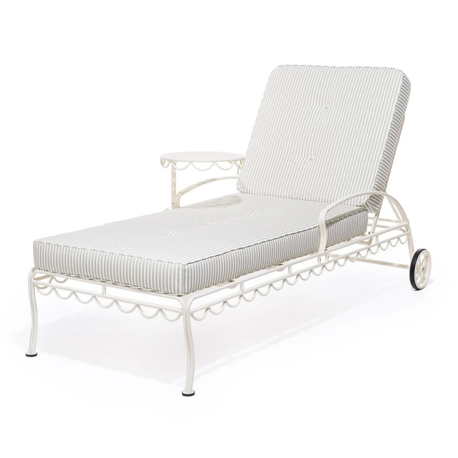 The Al Fresco Sun Lounger Cushion - Lauren'S Sage Stripe