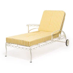 The Al Fresco Sun Lounger Cushion - Monaco Mimosa Stripe