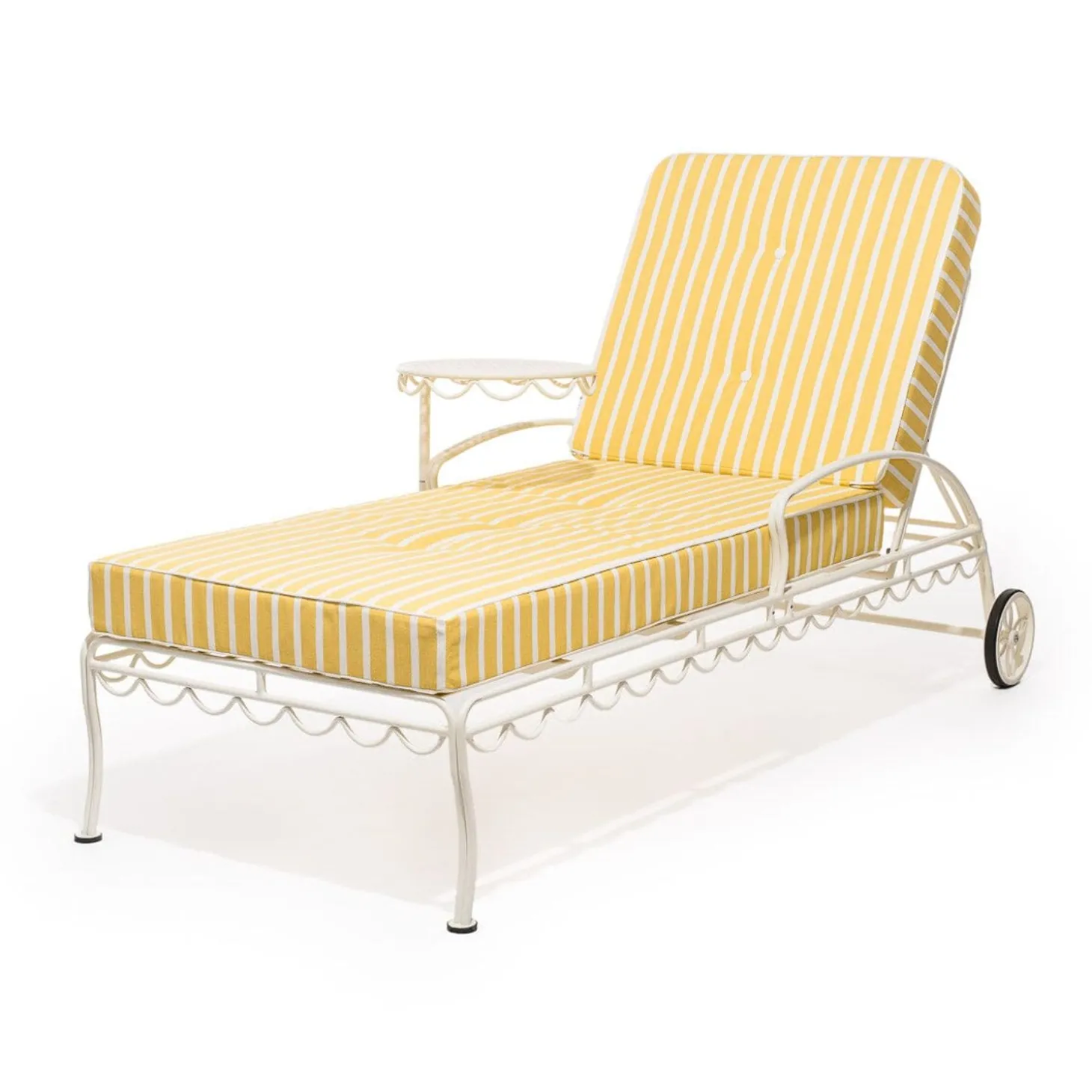 The Al Fresco Sun Lounger Cushion - Monaco Mimosa Stripe