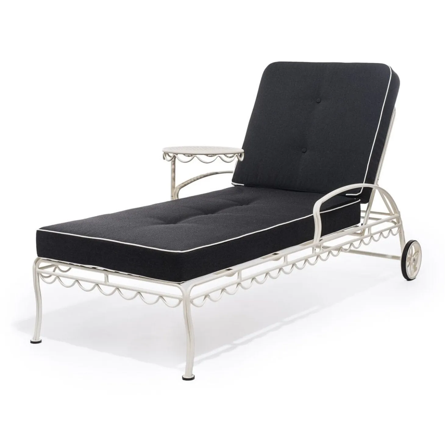 The Al Fresco Sun Lounger Cushion - Rivie Black