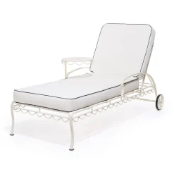 The Al Fresco Sun Lounger Cushion - Rivie White