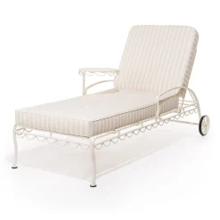 The Al Fresco Sun Lounger Cushion - Monaco Natural Stripe