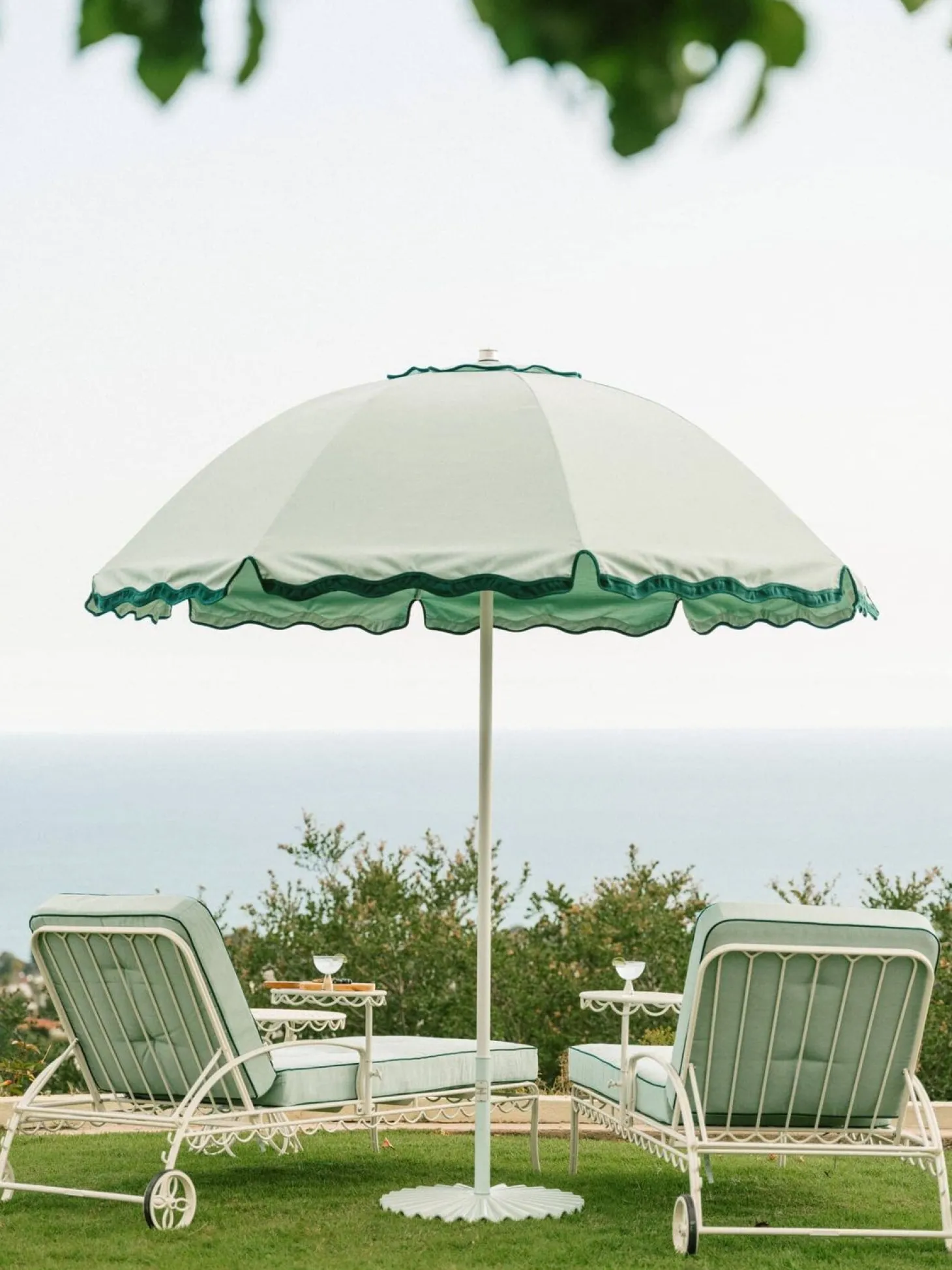 The Al Fresco Sun Lounger Cushion - Rivie Green
