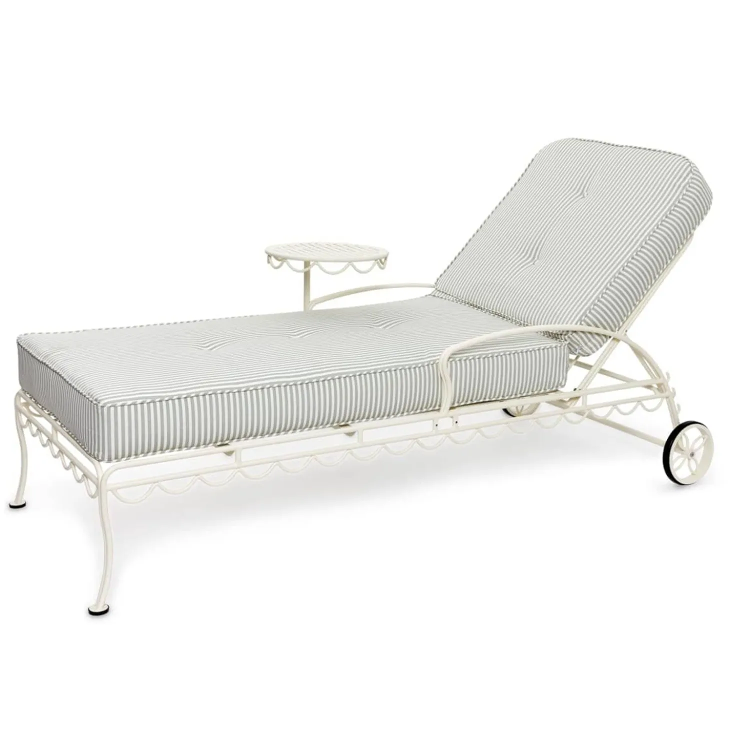 The Al Fresco Sun Lounger Cushion - Lauren'S Sage Stripe