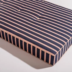The Al Fresco Sun Lounger Cushion - Monaco Navy And Pink Stripe