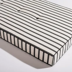 The Al Fresco Sun Lounger Cushion - Monaco Black Stripe