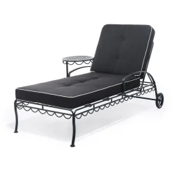The Al Fresco Sun Lounger Cushion - Rivie Black