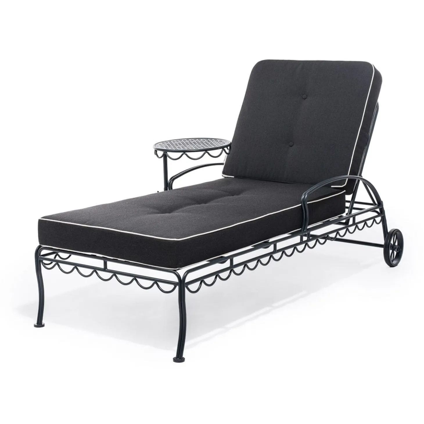 The Al Fresco Sun Lounger Cushion - Rivie Black
