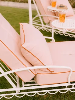The Al Fresco Sun Lounger Cushion - Rivie Pink