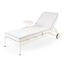 The Al Fresco Sun Lounger Cushion - Rivie White