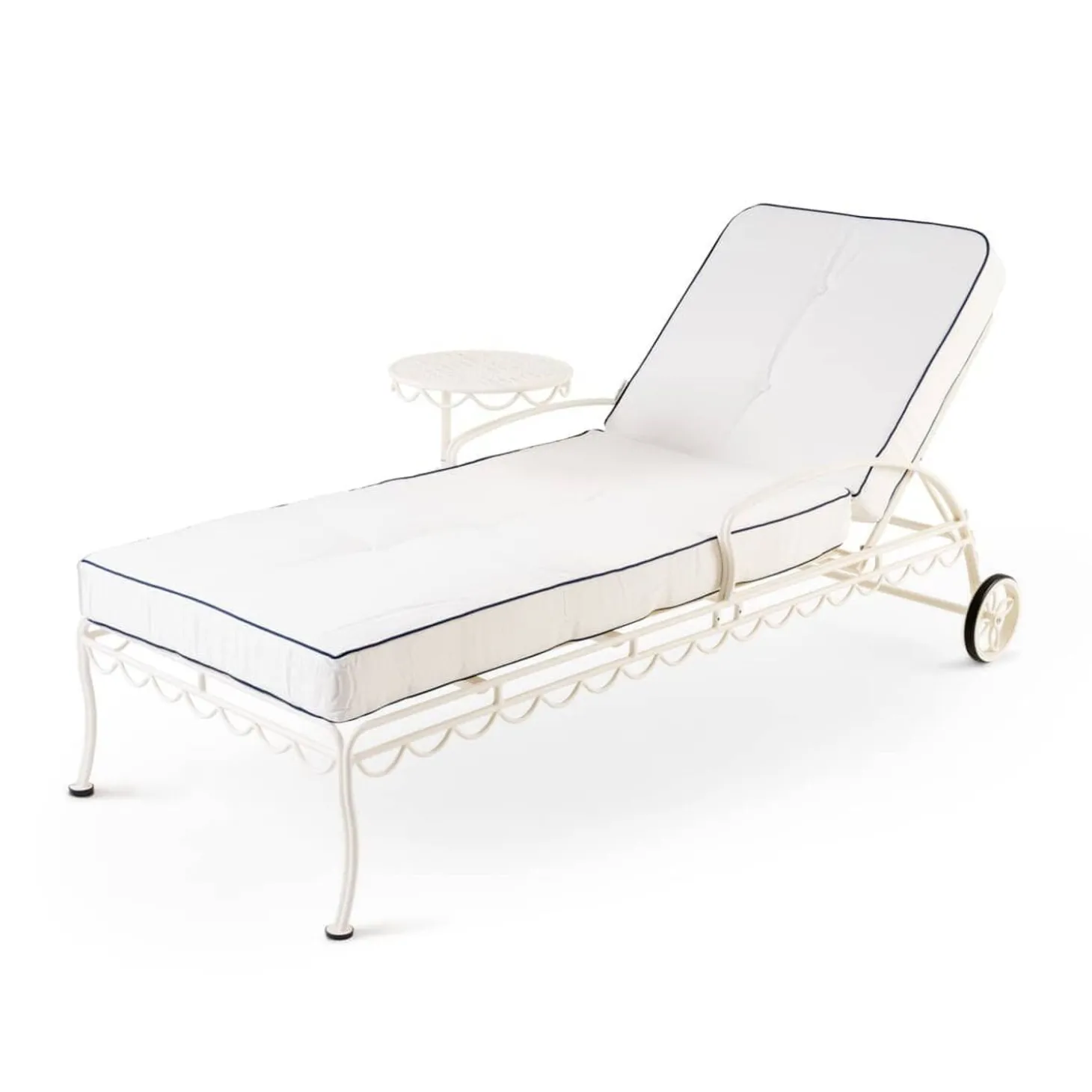 The Al Fresco Sun Lounger Cushion - Rivie White