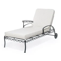 The Al Fresco Sun Lounger Cushion - Lauren'S Sage Stripe