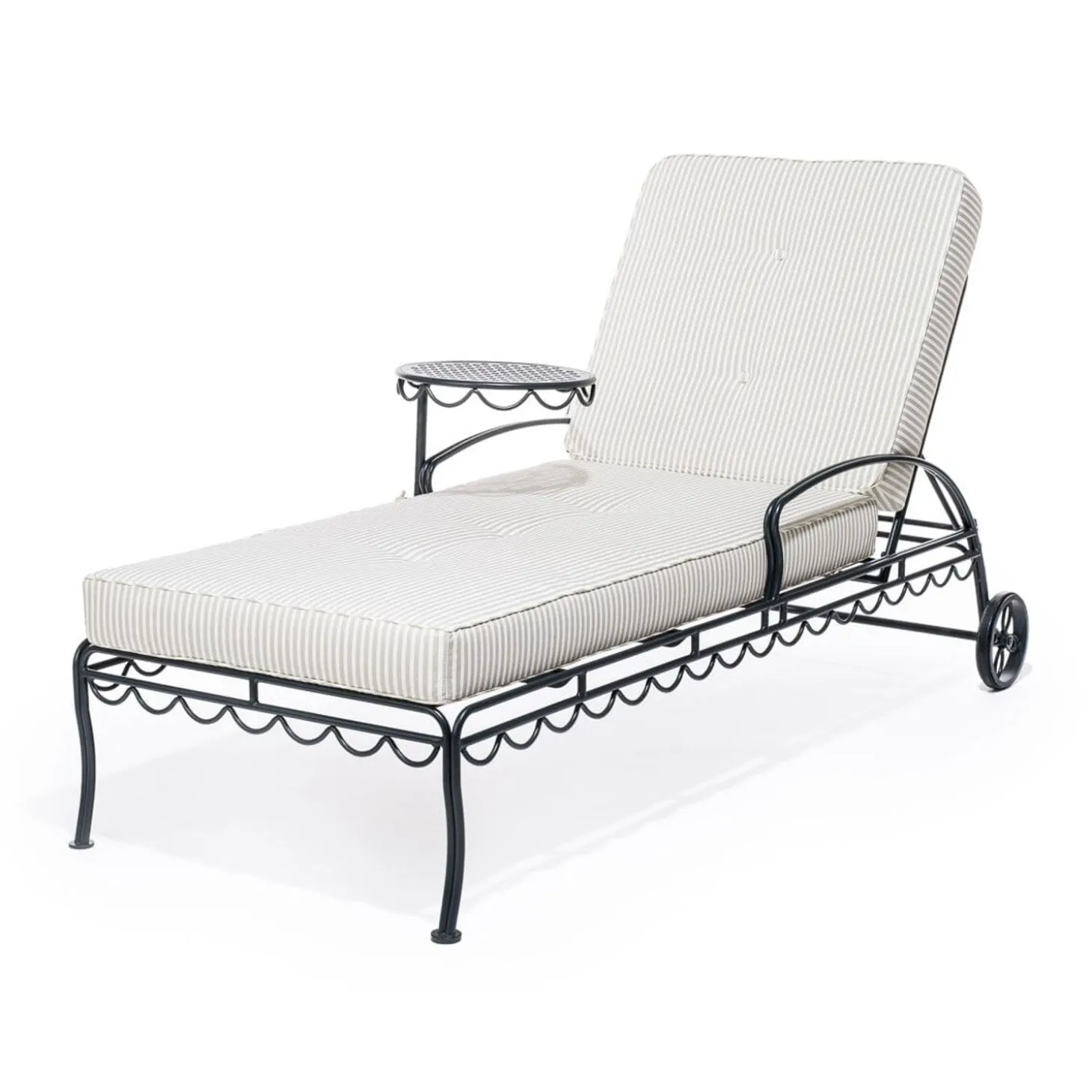 The Al Fresco Sun Lounger Cushion - Lauren'S Sage Stripe