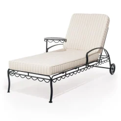 The Al Fresco Sun Lounger Cushion - Monaco Natural Stripe