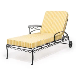 The Al Fresco Sun Lounger Cushion - Monaco Mimosa Stripe