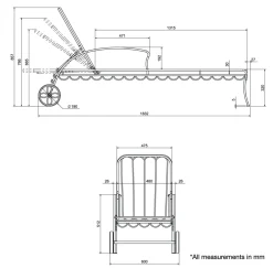 The Al Fresco Sun Lounger - Antique White