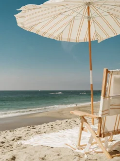 The Amalfi Umbrella - Sand Two Stripe