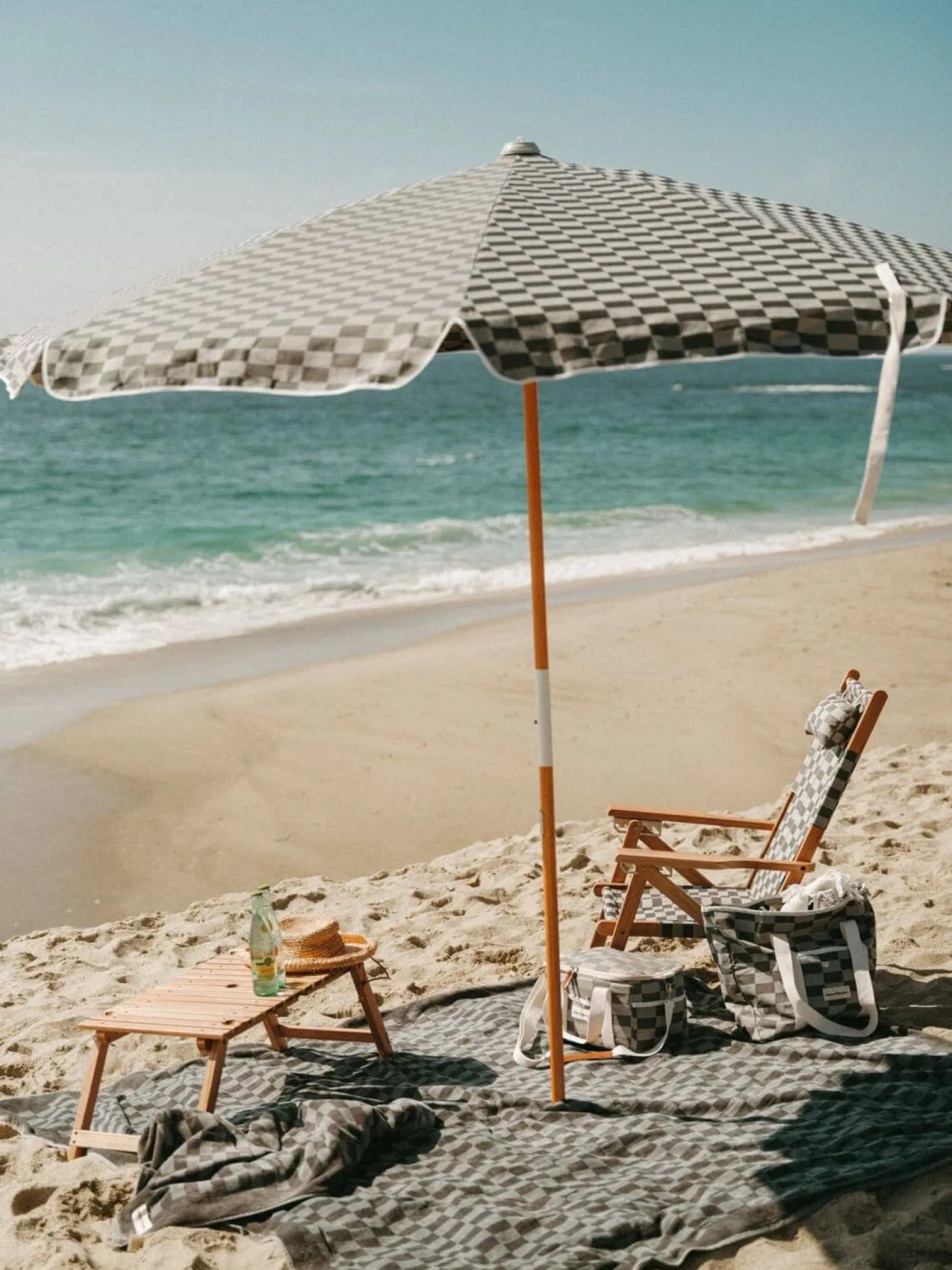 The Amalfi Umbrella - Vintage Green Check