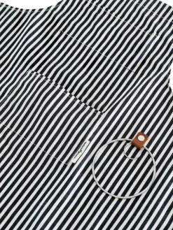 The Apron - Lauren'S Navy Stripe