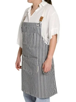 The Apron - Lauren'S Navy Stripe