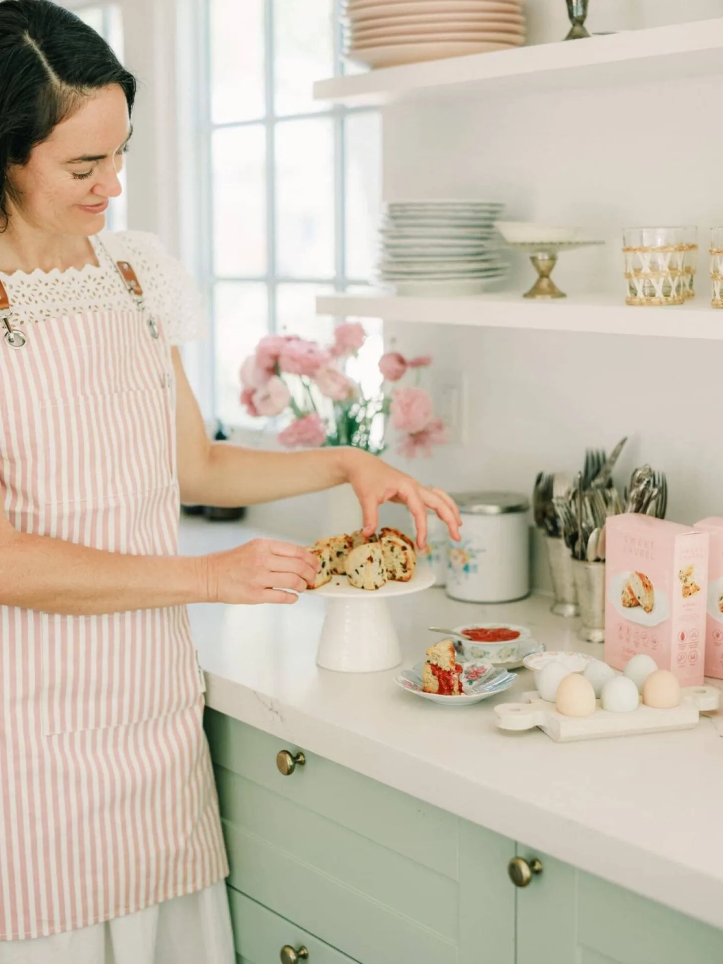 The Apron - Lauren'S Pink Stripe
