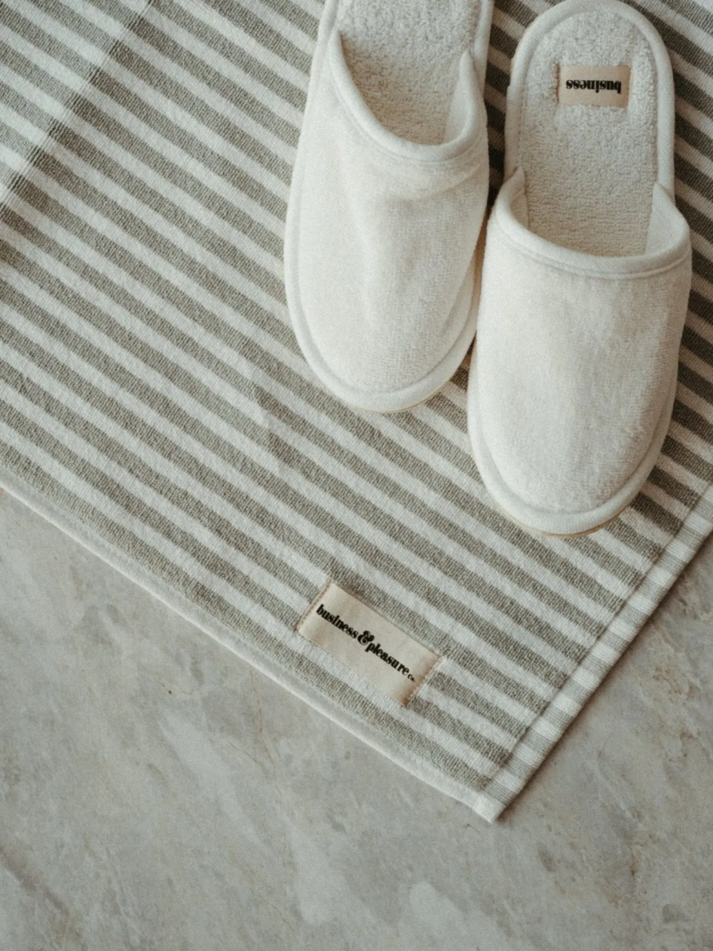 The Bath Mat - Lauren'S Sage Stripe