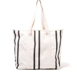 The Beach Bag - Malibu Black Stripe