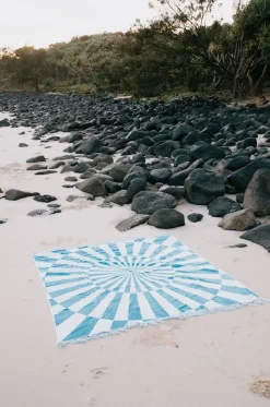 The Beach Blanket - Classic Blue Spiral