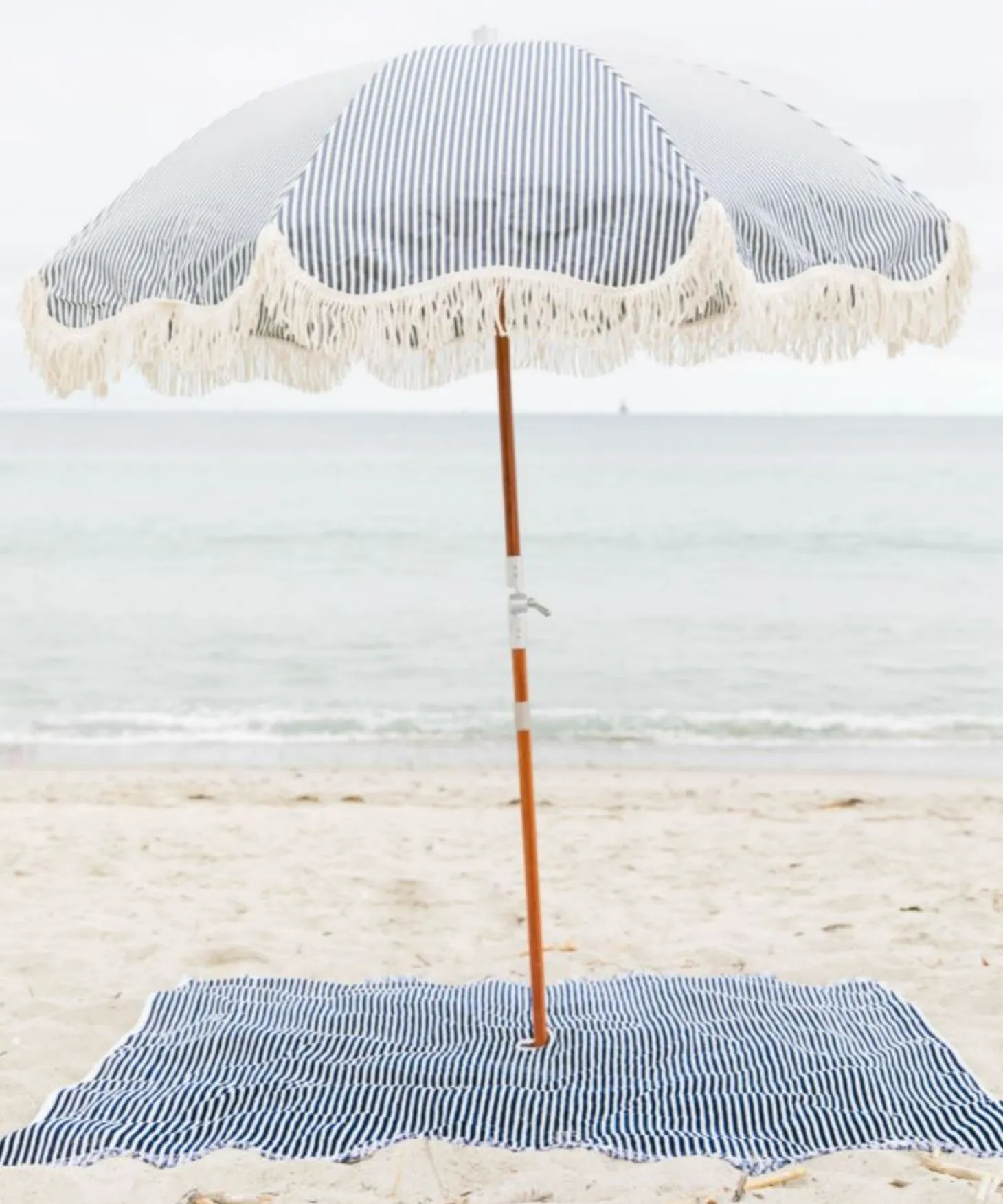 The Beach Blanket - Lauren'S Navy Stripe