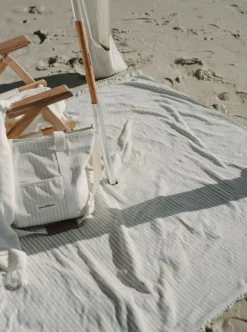 The Beach Blanket - Lauren'S Sage Stripe