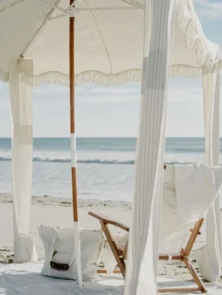 The Beach Blanket - Lauren'S Sage Stripe